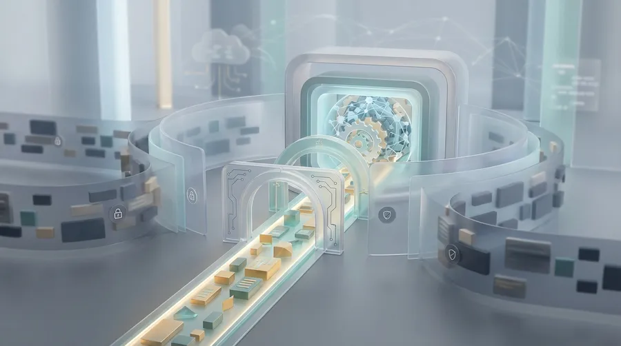 Policy-aware retrieval — approved knowledge passing through governed gates