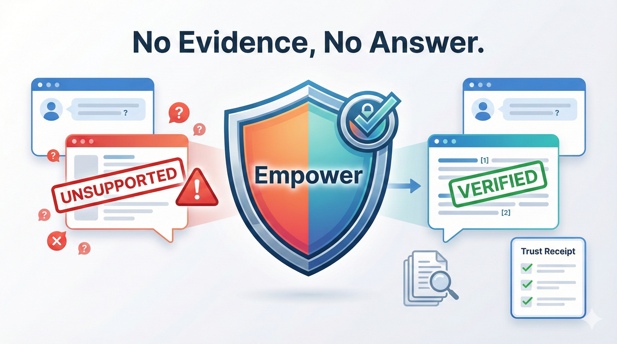 No Evidence, No Answer — Empower evidence gating